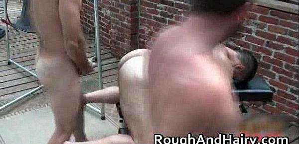  Outdoor threesome gay scene with dudes gays